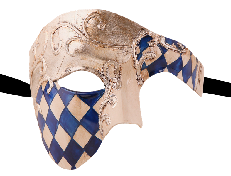 CHECKRED Series Vintage Phantom Of The Opera Half Face Masquerade Mask - Luxury Mask - 3