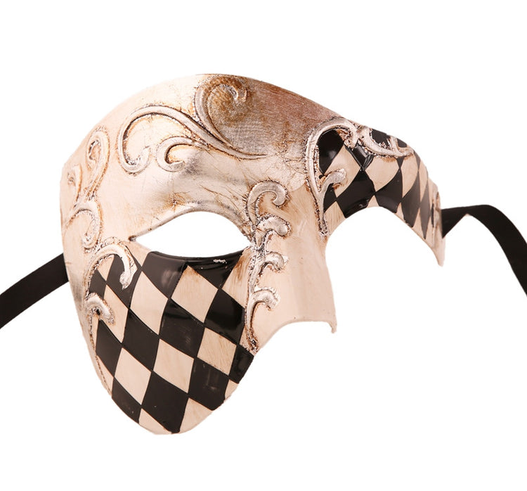 CHECKRED Series Vintage Phantom Of The Opera Half Face Masquerade Mask - Luxury Mask - 2