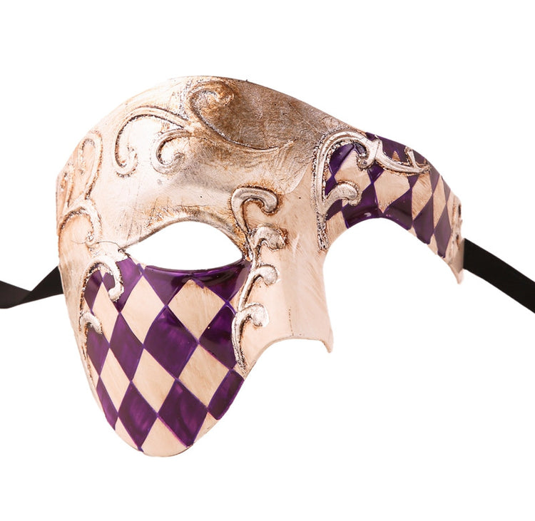 CHECKRED Series Vintage Phantom Of The Opera Half Face Masquerade Mask - Luxury Mask - 6