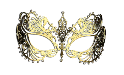 GOLD Series Laser Cut Metal Venetian Pretty Masquerade Mask - Luxury Mask - 2