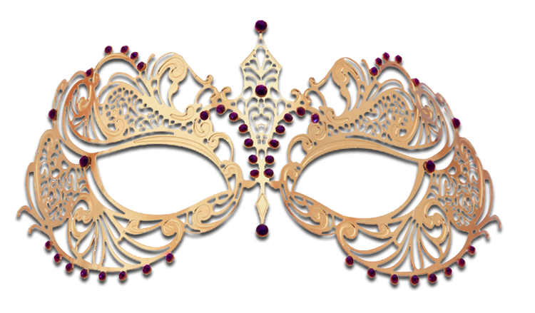 GOLD Series Laser Cut Metal Venetian Pretty Masquerade Mask - Luxury Mask - 5