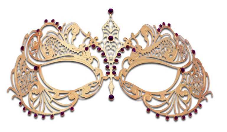 GOLD Series Laser Cut Metal Venetian Pretty Masquerade Mask - Luxury Mask - 5