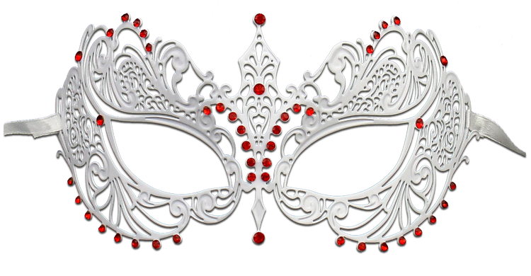 WHITE Series Laser Cut Metal Venetian Pretty Masquerade Mask - Luxury Mask - 2