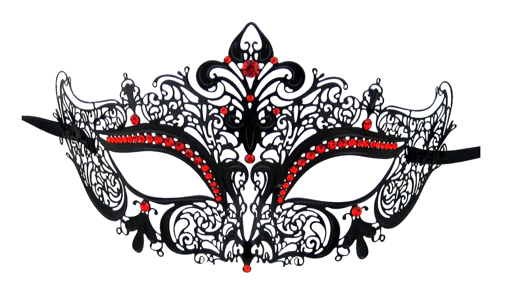 BLACK Series Women's Laser Cut Metal Venetian Masquerade Crown Mask - Luxury Mask - 4