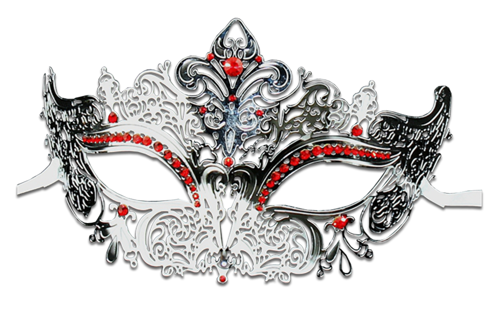 Silver Series Women's Laser Cut Metal Venetian Masquerade Crown Mask - Luxury Mask - 3