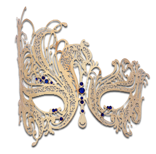Gold Series Swan Metal Filigree Laser Cut Venetian Masquerade Mask - Luxury Mask - 4