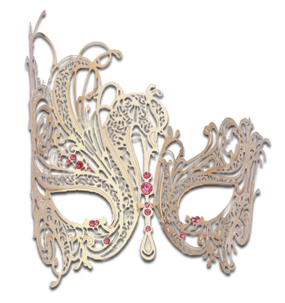 Gold Series Swan Metal Filigree Laser Cut Venetian Masquerade Mask - Luxury Mask - 6