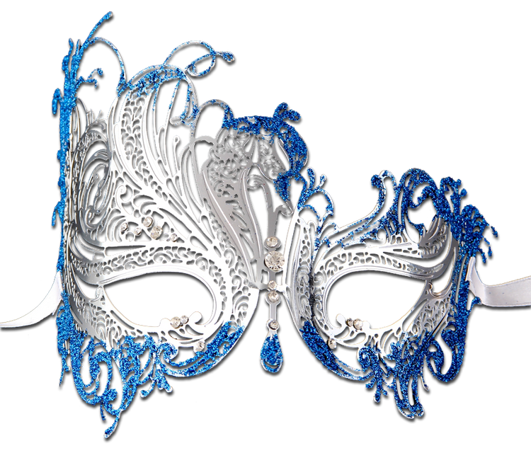 GLITTER Series Swan Metal Filigree Laser Cut Venetian Masquerade Mask - Luxury Mask - 10