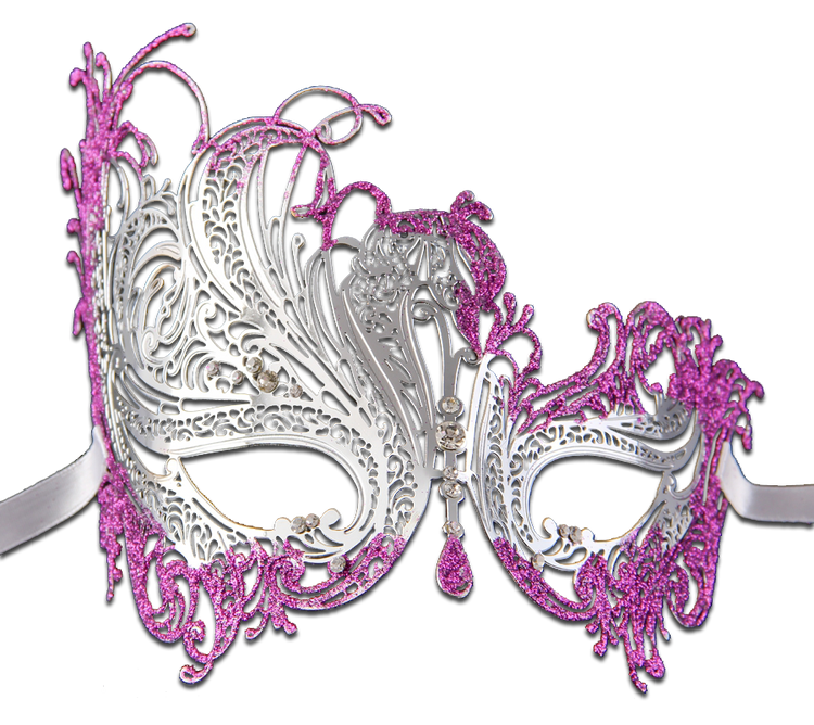 GLITTER Series Swan Metal Filigree Laser Cut Venetian Masquerade Mask - Luxury Mask - 8