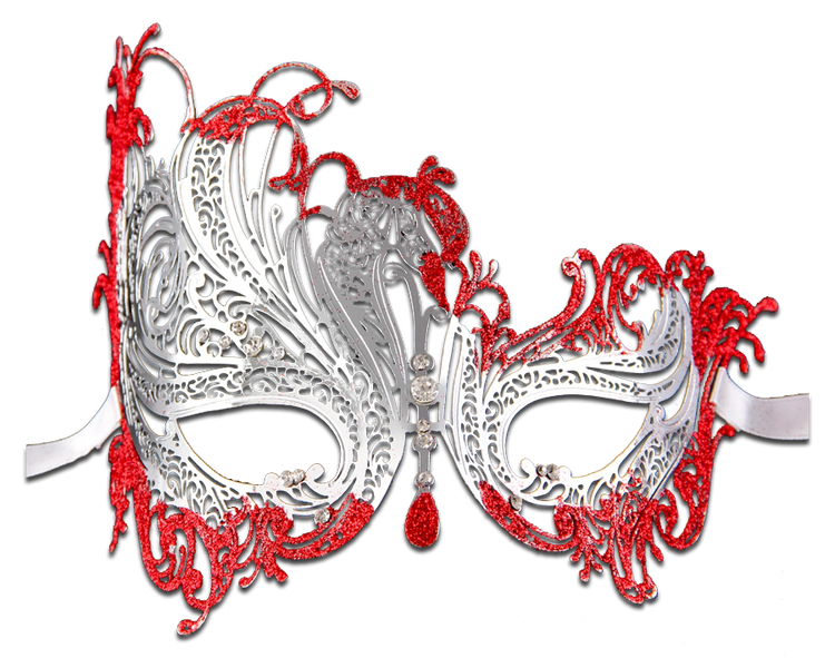 GLITTER Series Swan Metal Filigree Laser Cut Venetian Masquerade Mask - Luxury Mask - 11