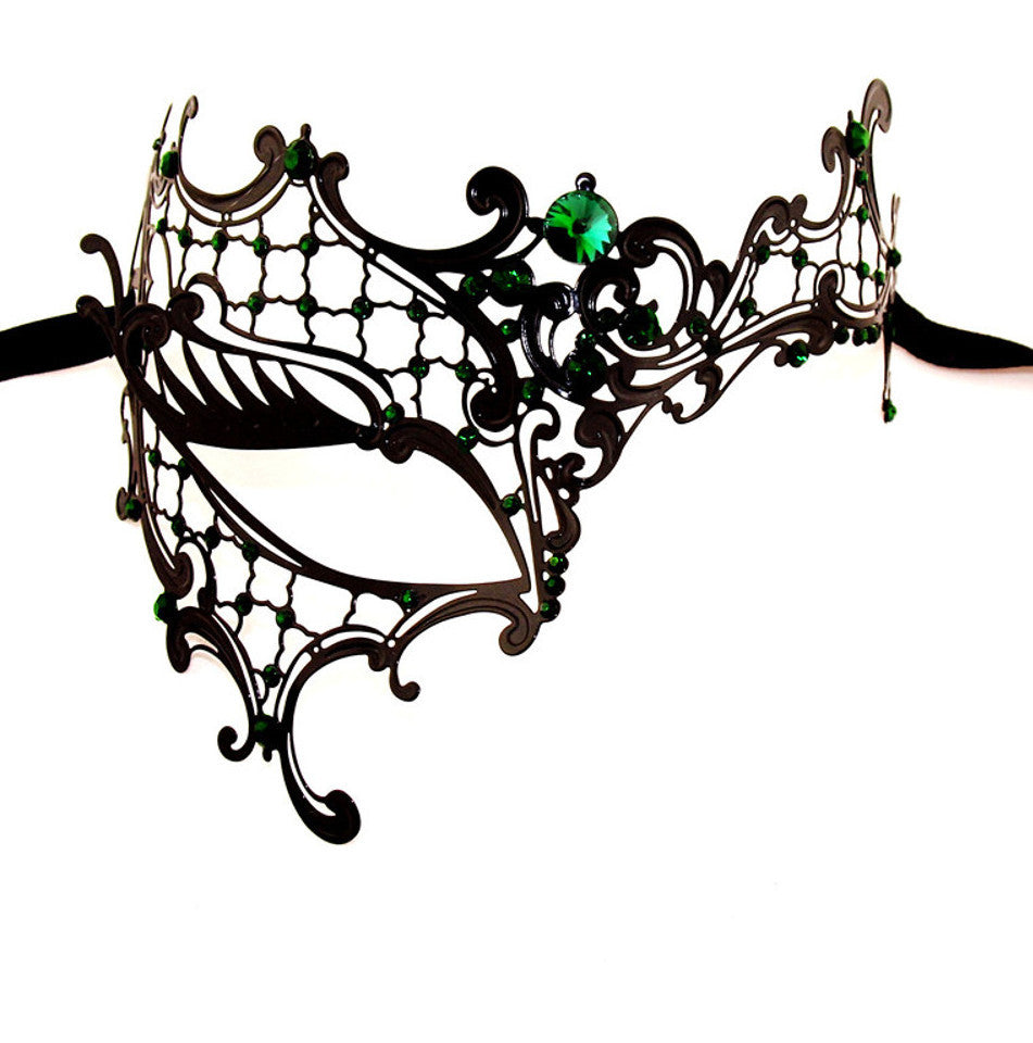 BLACK Series Signature Phantom Of The Opera Venetian Womens masquerade Mask - Luxury Mask - 8