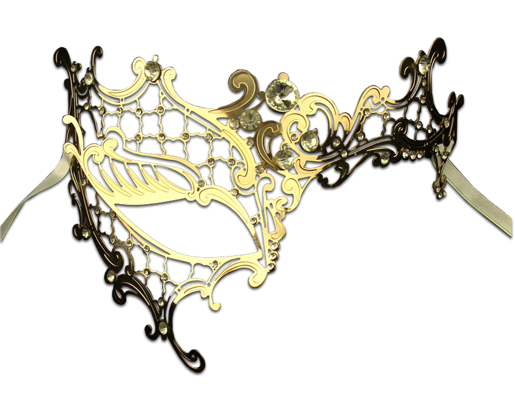 GOLD Series Signature Phantom Of The Opera Venetian Mask - Luxury Mask - 2