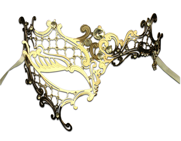 GOLD Series Signature Phantom Of The Opera Venetian Mask - Luxury Mask - 2