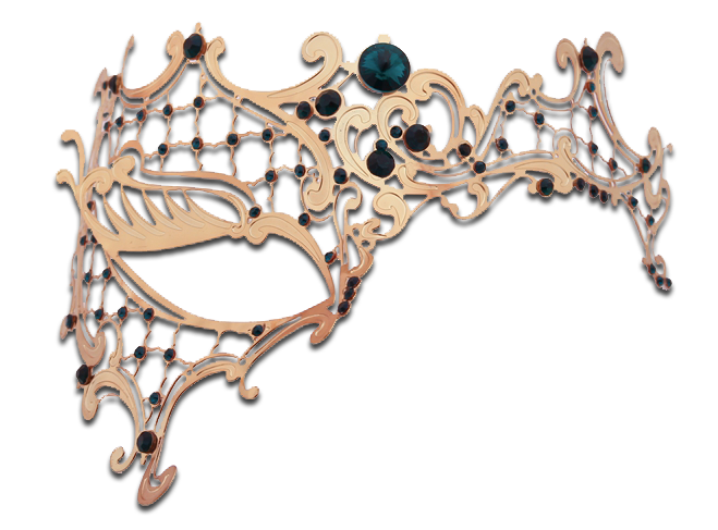 GOLD Series Signature Phantom Of The Opera Venetian Mask - Luxury Mask - 7
