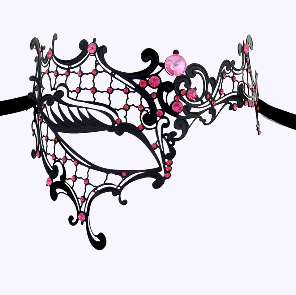 BLACK Series Signature Phantom Of The Opera Venetian Womens masquerade Mask - Luxury Mask - 7