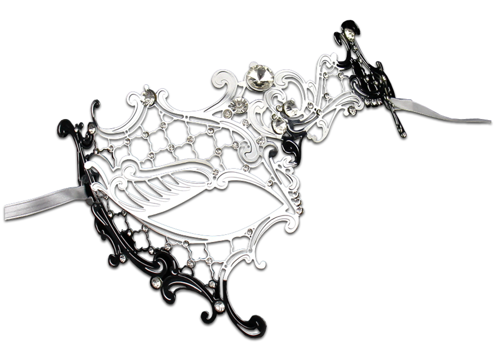 SILVER Series Signature Phantom Of The Opera Venetian Mask - Luxury Mask - 2