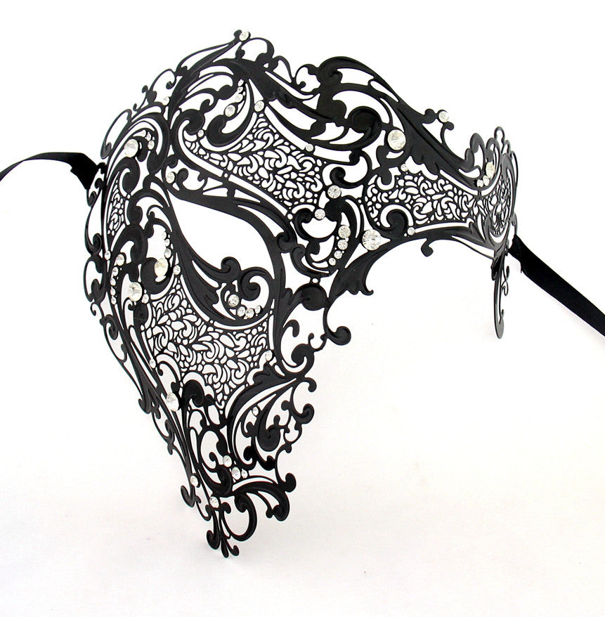 BLACK Series Men's Signature Phantom Of The Opera Half Face Masquerade Mask - Luxury Mask - 2