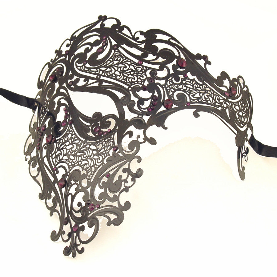 BLACK Series Men's Signature Phantom Of The Opera Half Face Masquerade Mask - Luxury Mask - 5
